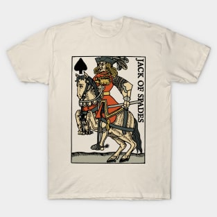 Antique Character of Playing Cards Jack of Spades T-Shirt